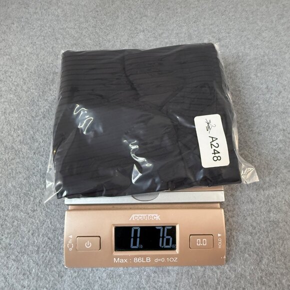 VanTisse Womens Black Ribbed Midi Skirt Pencil Office Stretch Vintage Size Small - Picture 11 of 12